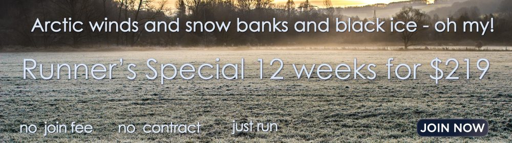 Winter runner’s special banner